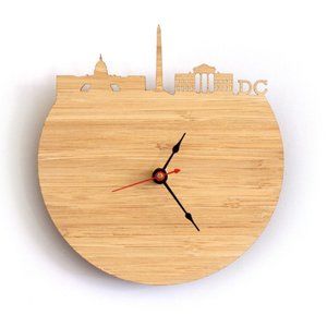 Washington Natural Bamboo Wall Clock